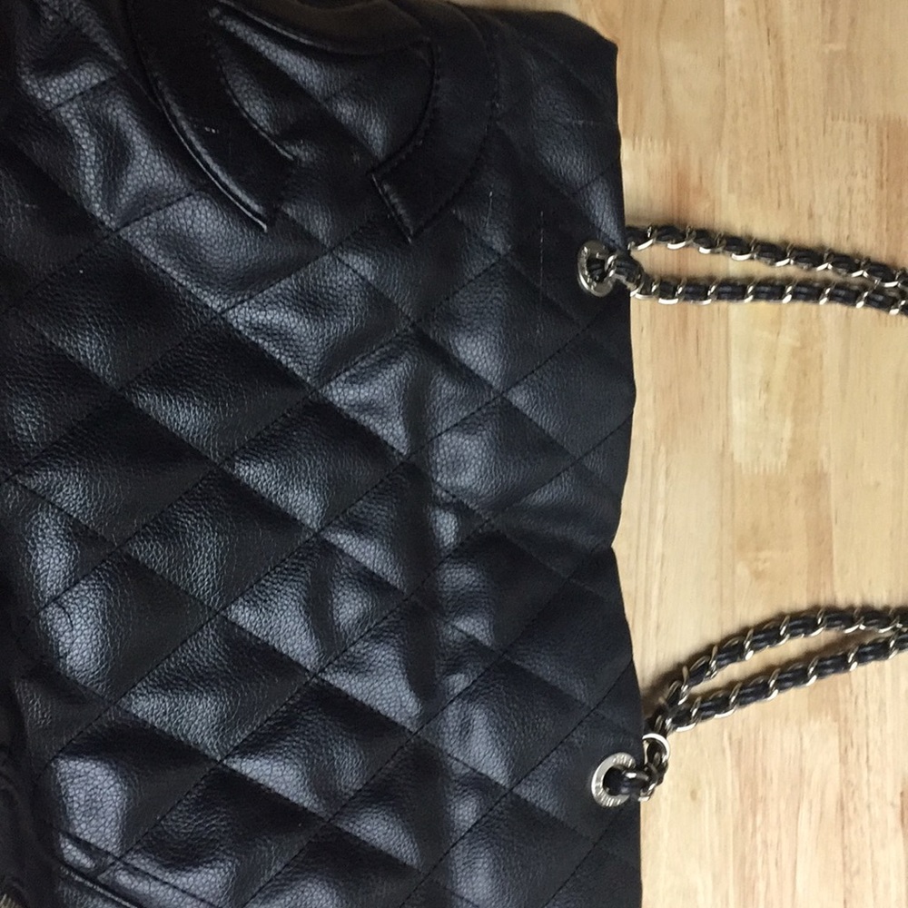 Black quilted bag